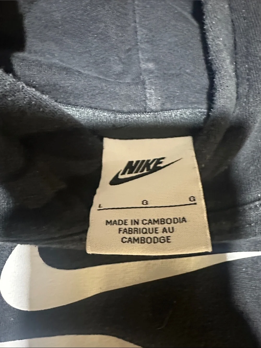 Nike Kids Black Hoodie and Joggers Set with White Swoosh Size Large
